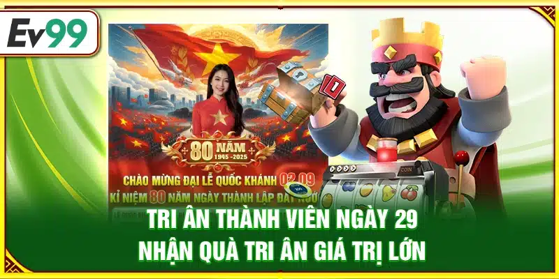 Tri ân thành viên ngày 29 Ev99 – Nhận quà tri ân giá trị lớn