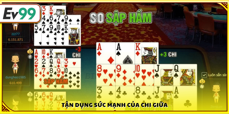 Cách chơi mậu binh nhờ chi giữa mạnh