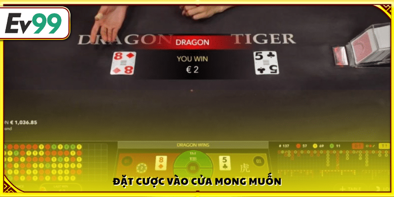 Thực hiện chọn cửa cược phù hợp để tham gia ván